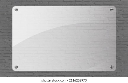 brick wall texture background with glass framework, wallpaper background.