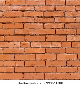 Brick wall texture background, vector illustration.