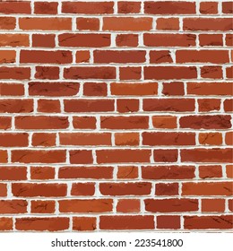 Brick wall texture background, vector illustration.