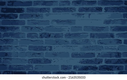 Bloque de textura de pared de ladrillo en tono azul , fondo vectorial