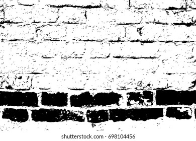 Brick wall texture. Grunge background. Vector