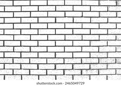 textura de pared de ladrillo contorno de fondo negro Ilustración vectorial 