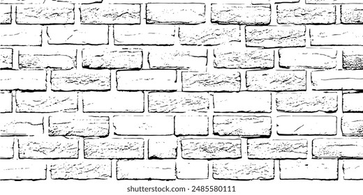 Brick wall texture seamless vector illustration