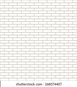 Brick Wall Texture with Small Bricks in White and Light Brown