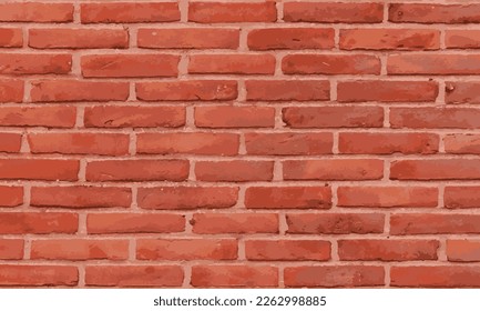 Brick wall texture vector background. closeup brick wall surface 4