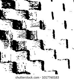 Brick wall texture for your amazing design. Stone wall in vector. Grunge background. Grain particles and dusty. Multipurpose template in black and white colors.
