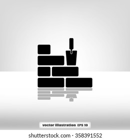 brick wall trowel