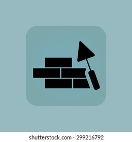 Brick wall under construction icon