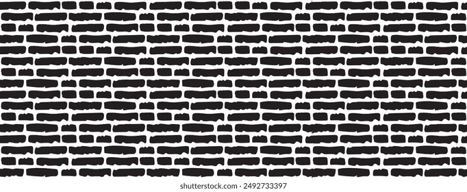 brick wall vector art black vector design illustration
