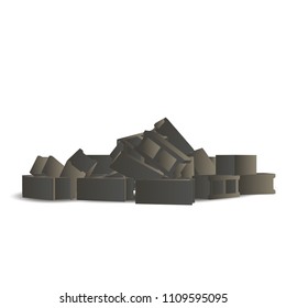 Brick wall vector background white texture illustration grunge design construction