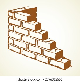 Brick wall. Vector drawing pattern