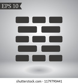 Brick wall vector icon 10 eps