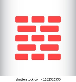 Brick wall vector icon 10 eps