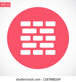 Brick wall vector icon 10 eps