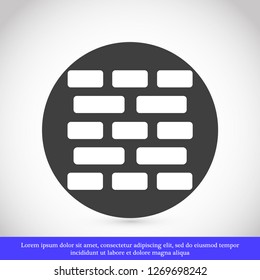Brick wall vector icon 10 eps