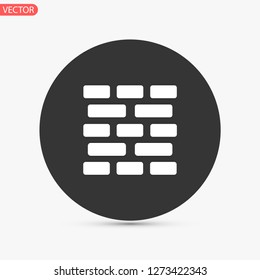 Brick wall vector icon 10 eps