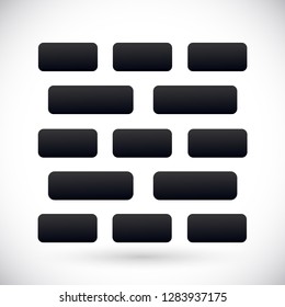Brick wall vector icon 10 eps