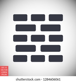 Brick wall vector icon 10 eps