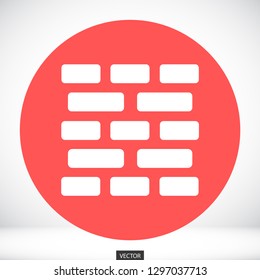 Brick wall vector icon 10 eps