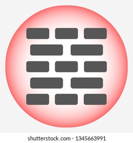 Brick wall vector icon 10 eps