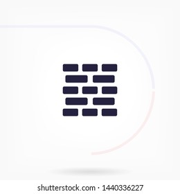 Brick wall vector icon 10 eps
