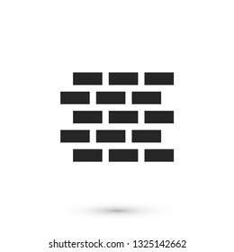 Brick wall vector icon