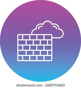 Brick Wall vector icon. Can be used for printing, mobile and web applications.