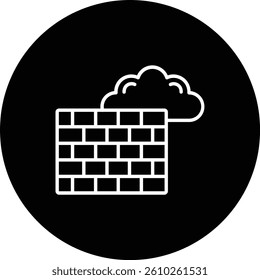 Brick Wall vector icon. Can be used for printing, mobile and web applications.
