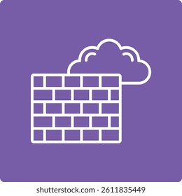 Brick Wall vector icon. Can be used for printing, mobile and web applications.