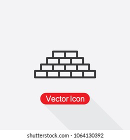 Brick Wall Vector Icon Eps10