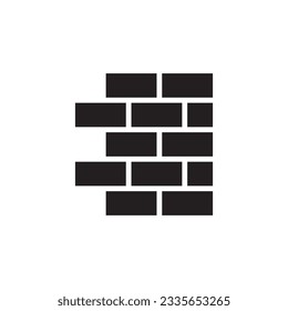 Brick wall vector icon. Brick wall flat sign design. Brick wall symbol pictogram. UX UI icon