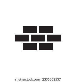 Brick wall vector icon. Brick wall flat sign design. Brick wall symbol pictogram. UX UI icon