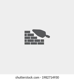 Brick wall vector icon illustration sign