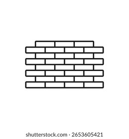 Brick wall vector icon. Illustration isolated on white background for graphic and web design.