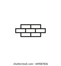 Brick wall vector icon. Illustration isolated on white background for graphic and web design.