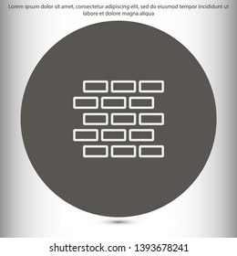 Brick wall vector icon , Lorem ipsum flat design