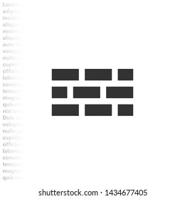 Brick wall vector icon , Lorem ipsum flat design