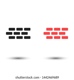 Brick wall vector icon , Lorem ipsum flat design