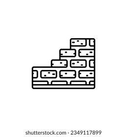 brick wall vector icon. real estate icon outline style. perfect use for logo, presentation, website, and more. simple modern icon design line style