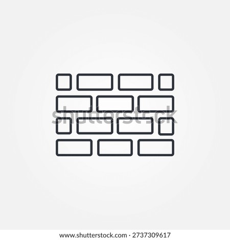 Brick wall vector icon. Brick structure. Brick icons. brick wall illustrations. EPS 10