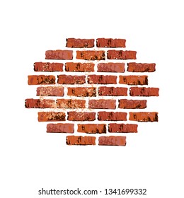 Brick wall vector illustration backgrond. Grunge textured backdrop.