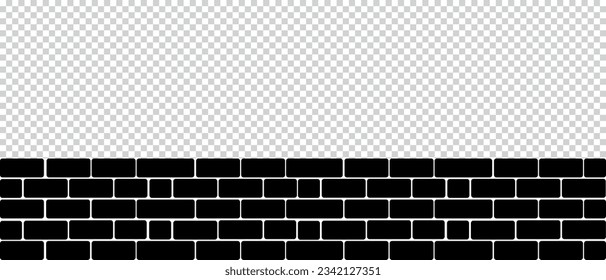 Brick Wall - Vector Illustration Isolated On Transparent Background