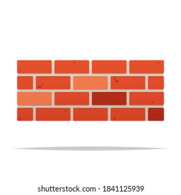Ziegelwand, einzelne Vektorgrafik
