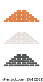 Brick wall vector. brick pattern. brick wall on white background.