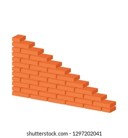 Brick wall vector. wallpaper. free space for text.