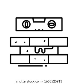 Brick walls line icon, concept sign, outline vector illustration, linear symbol.