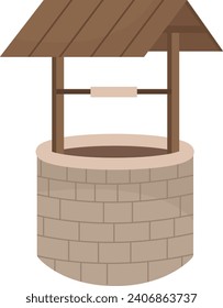 Brick Water Well-Vektorgrafik