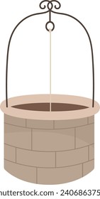 Ilustración del vector de pozos de agua de ladrillo