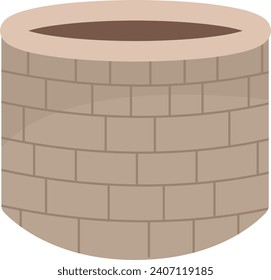Brick Water Well-Vektorgrafik