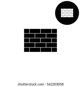 brick -  white vector icon
